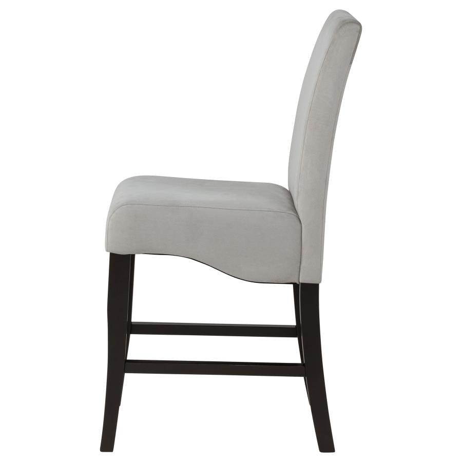 Stanton - Upholstered Counter Chairs (Set of 2) - Gray And Black
