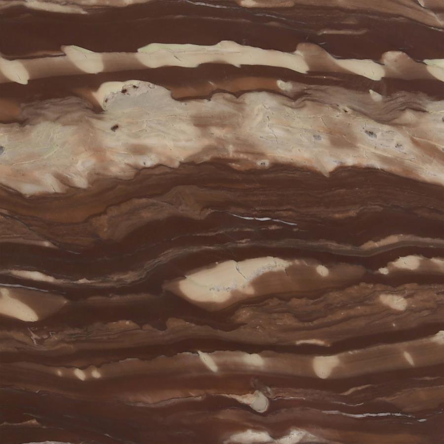 Latifa - Round Marble Top Accent Side Table - Red And Black by CoasterEssence | Bel Furniture