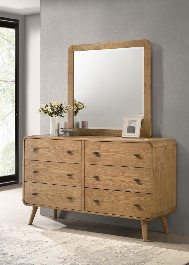Robyn - 6-Drawer Bedroom Dresser And Mirror by CoasterEssence | Bel Furniture