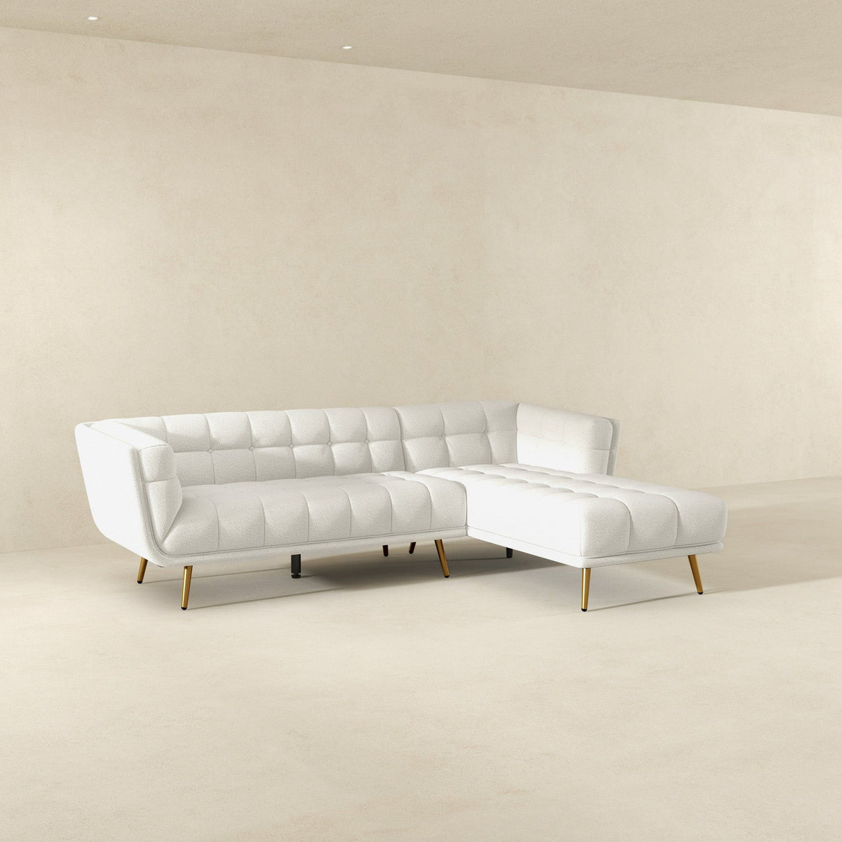 Addison - L Shape Sectional Sofa Tufted