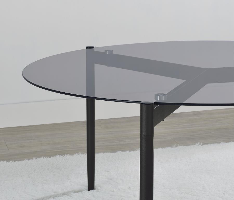 Rosalie - Round Smoked Glass Top Table