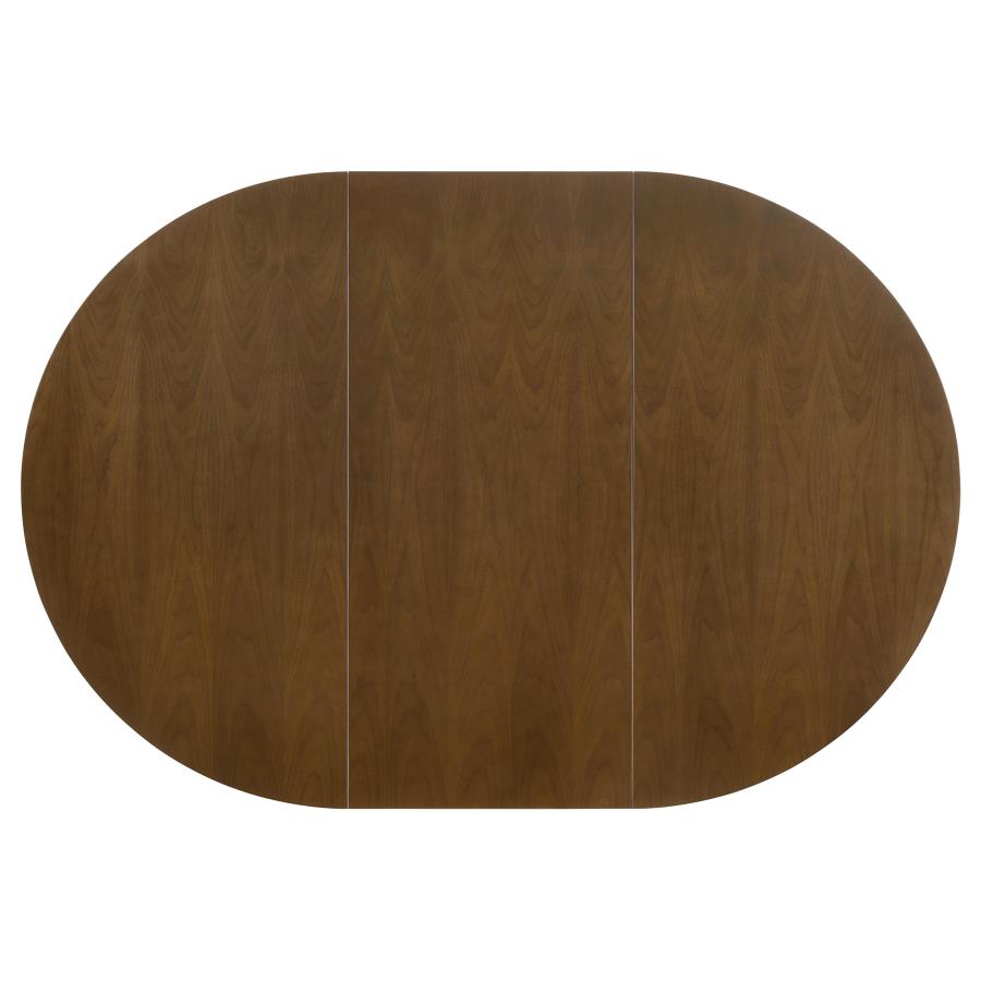 Jedda - 5 Piece Oval Dining Table Set - Dark Walnut