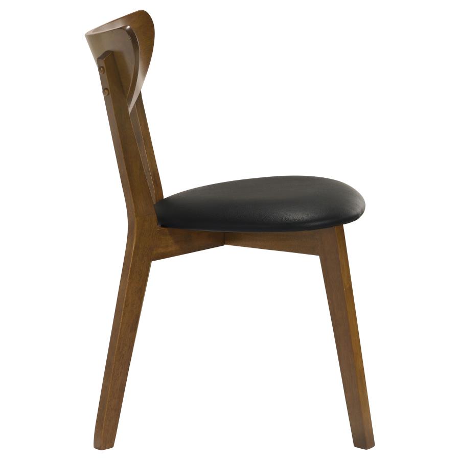 Jedda - Wood Dining Side Chair (Set of 2) - Dark Walnut And Black