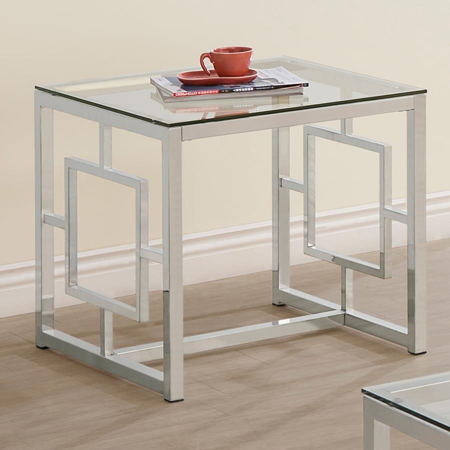 Merced - Glass Top Metal Table