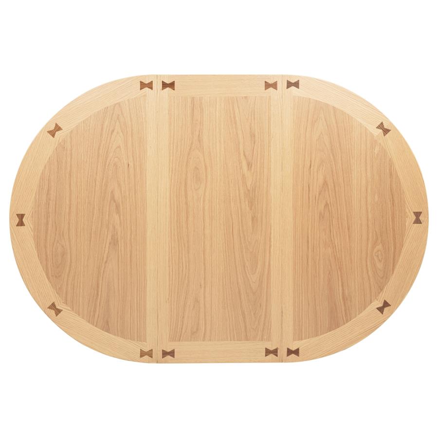 Lavon 5-piece Oval Counter Height Dining Set Light Oak