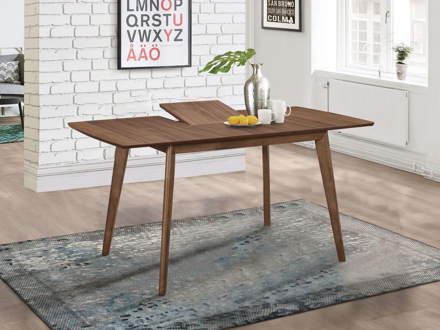Alfredo - Extension Leaf Dining Table - Natural Walnut