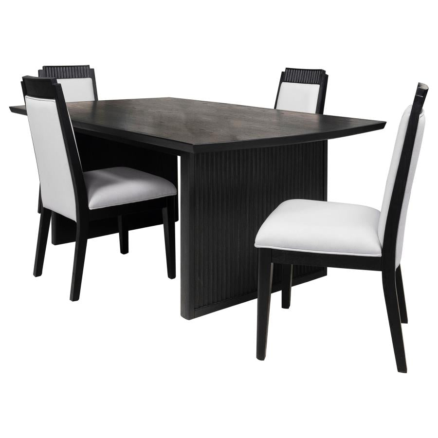 Brookmead Extension Leaf Dining Table Set Black