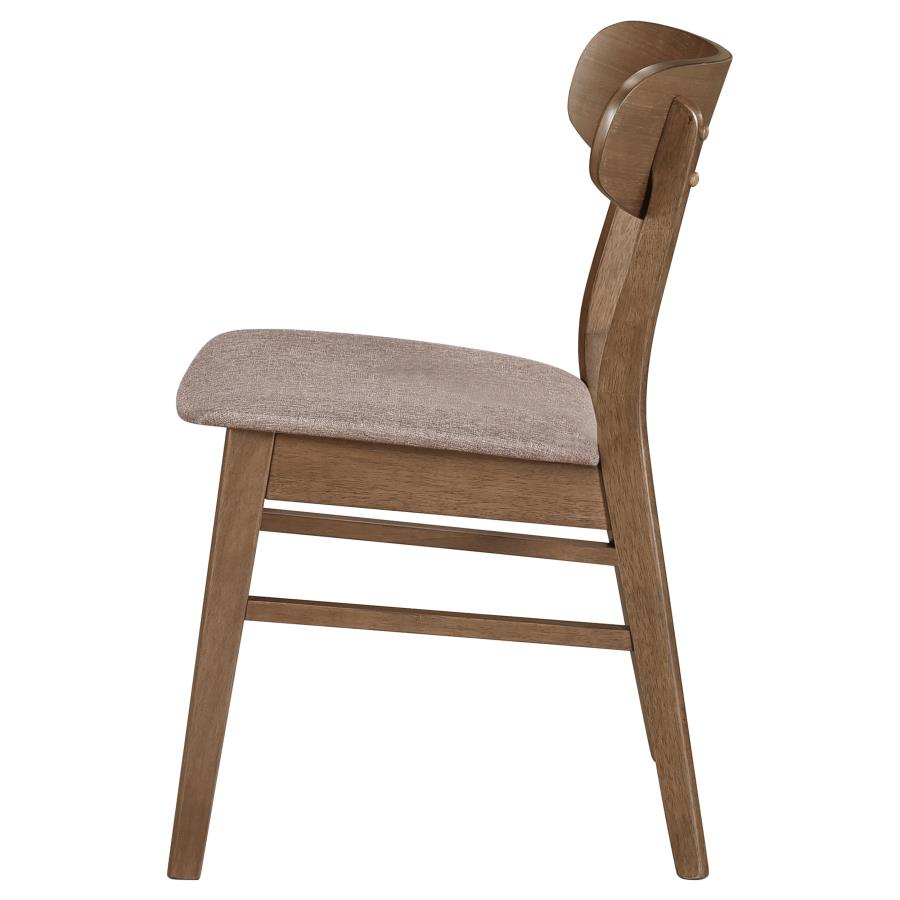 Dortch - Dining Side Chair (Set of 2) - Walnut And Brown
