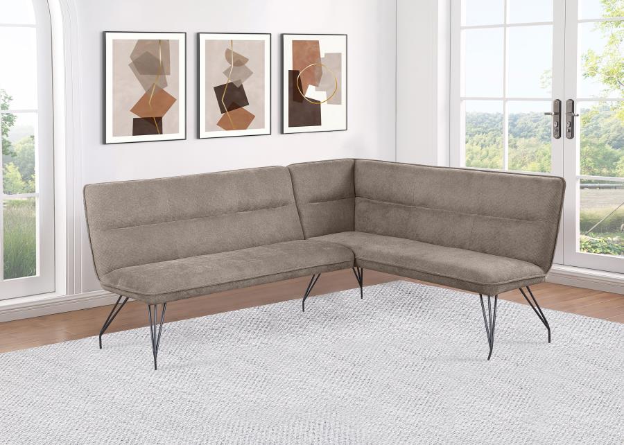 Dodson - Fabric Upholstered L-Shaped Nook Dining Bench