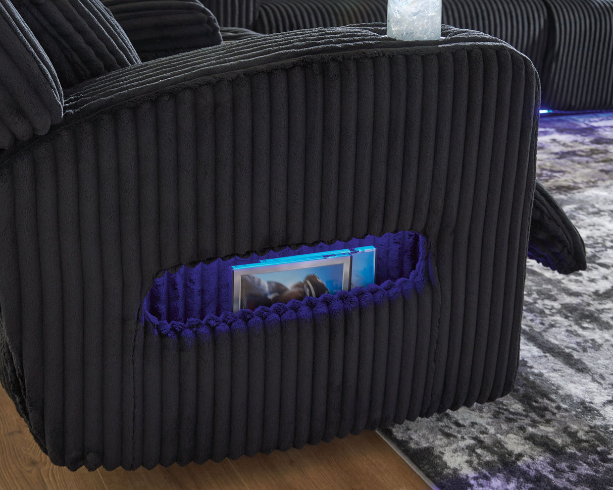 Forest Lake - Power Recliner With Adj Headrest - Black
