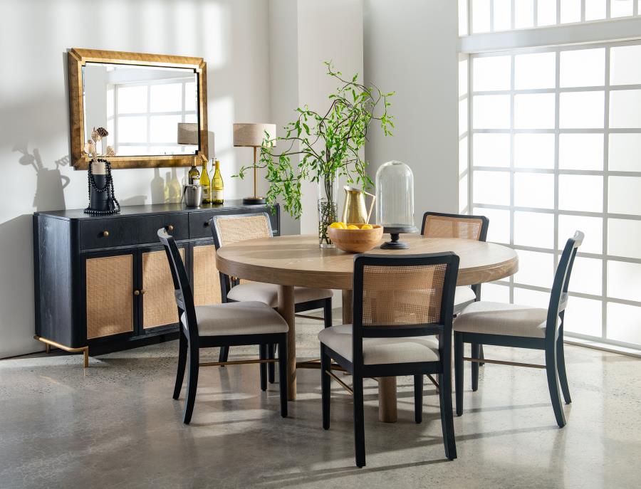 Arini - 60" Round Wood Dining Room Table - Sand Wash