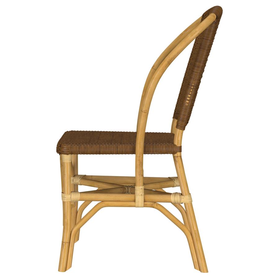 Lexley - Woven Rattan Dining Side Chair (Set of 2) - Brown
