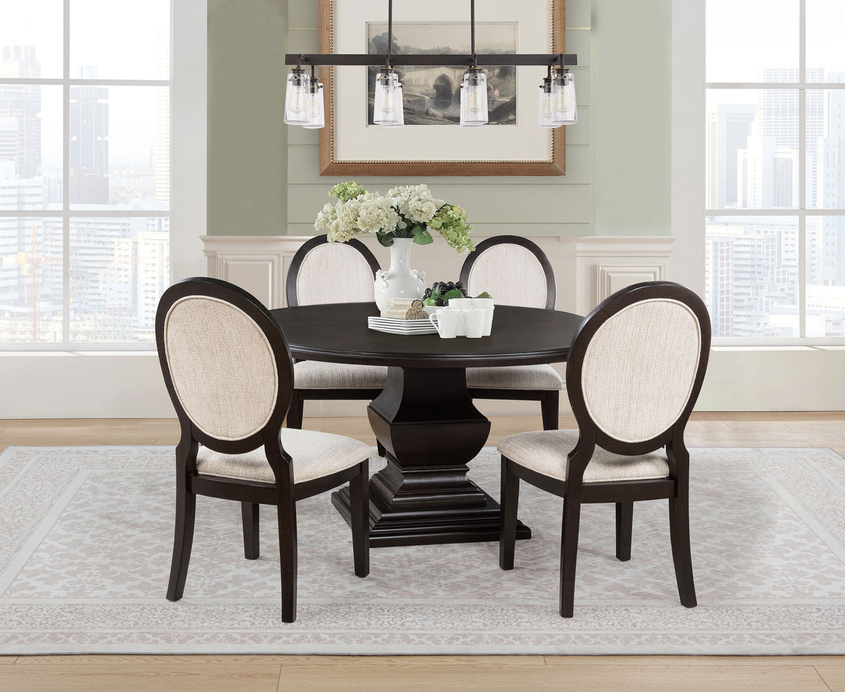 Twyla - Round Wood Dining Room Table Set