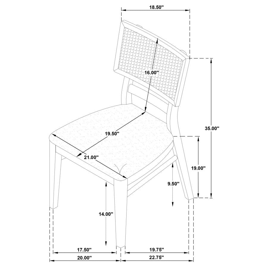 Kailani - 10 Piece Wood Dining Set with Sideboard - Beige Oak