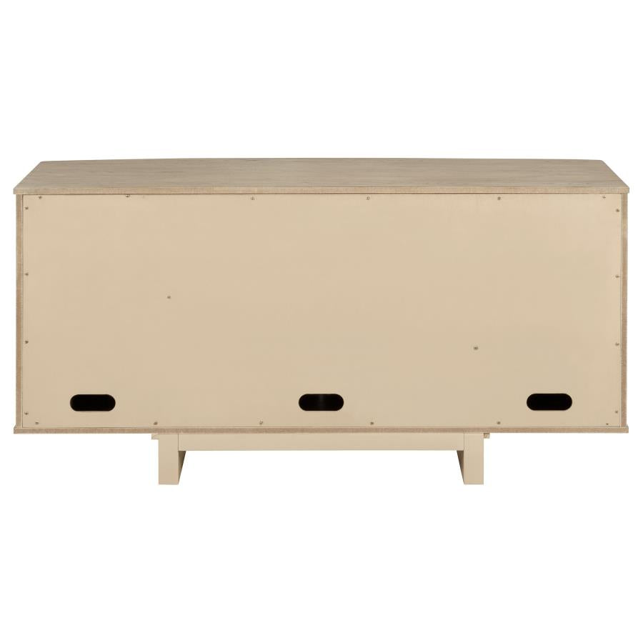 Kailani - 4-Door Cane Sideboard Buffet Cabinet - Beige Oak