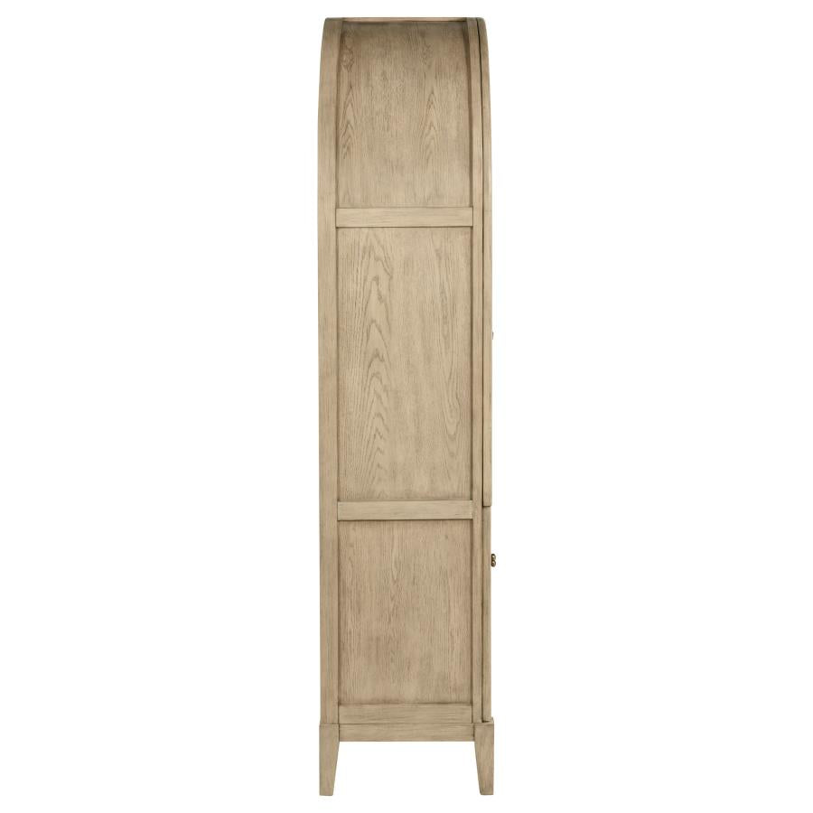 Kailani - 4-Door Cane Dining Vitrine Display Cabinet - Beige Oak