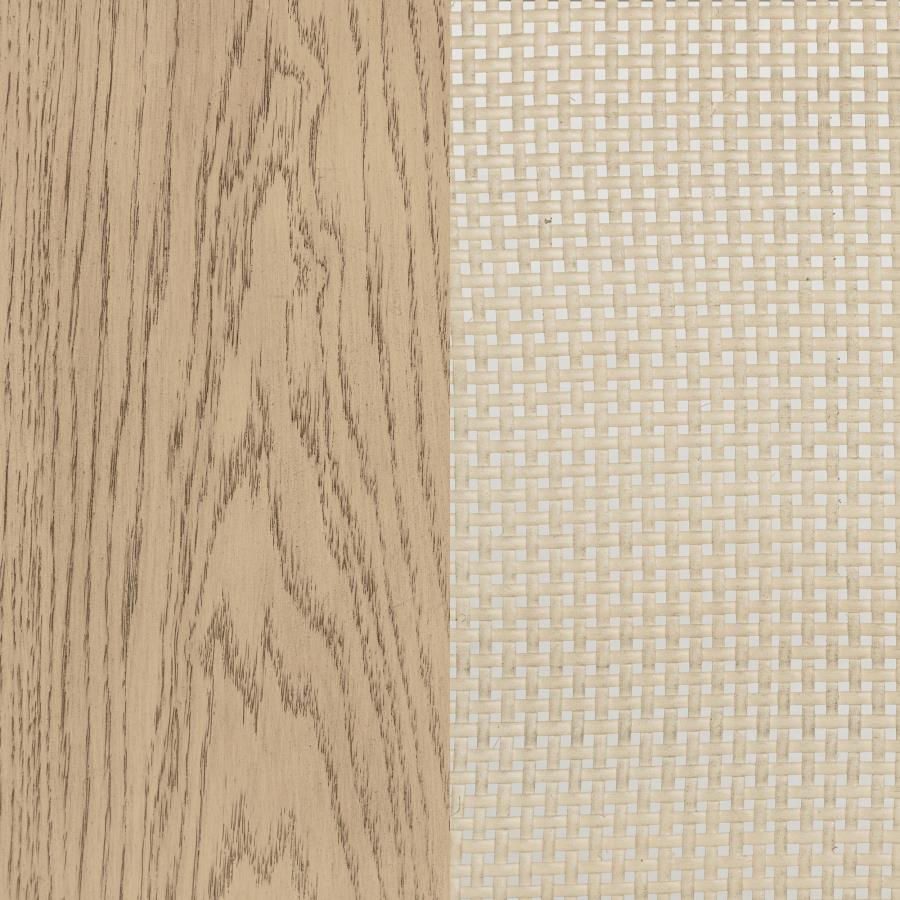Kailani - Cane Counter Height Storage Dining Table - Beige Oak