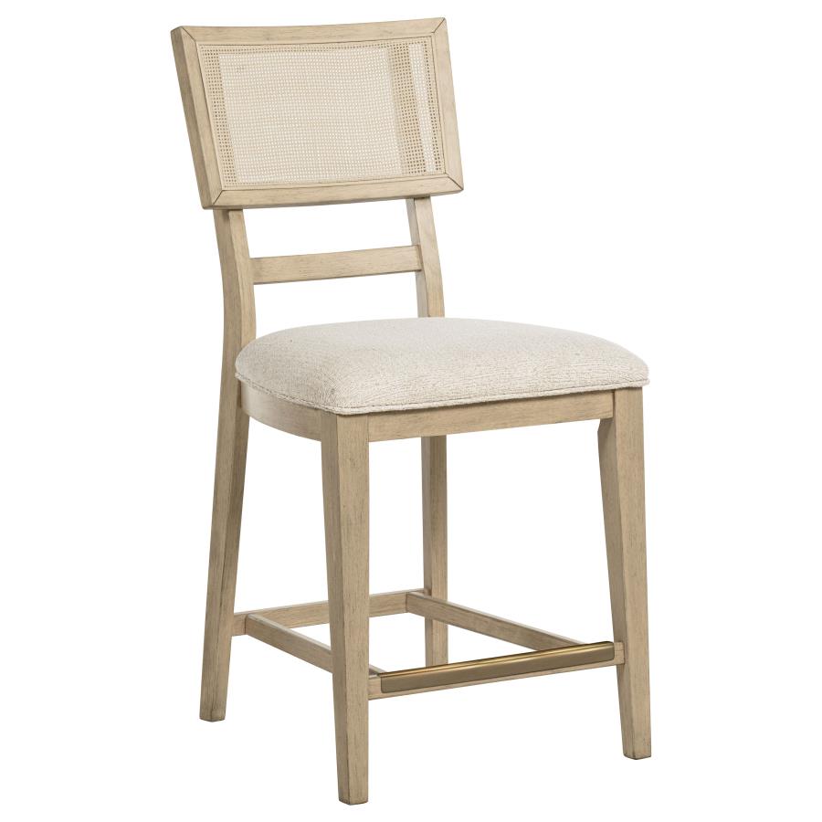 Kailani - Radio Weave Cane Counter Dining Side Chair (Set of 2) - Beige Oak