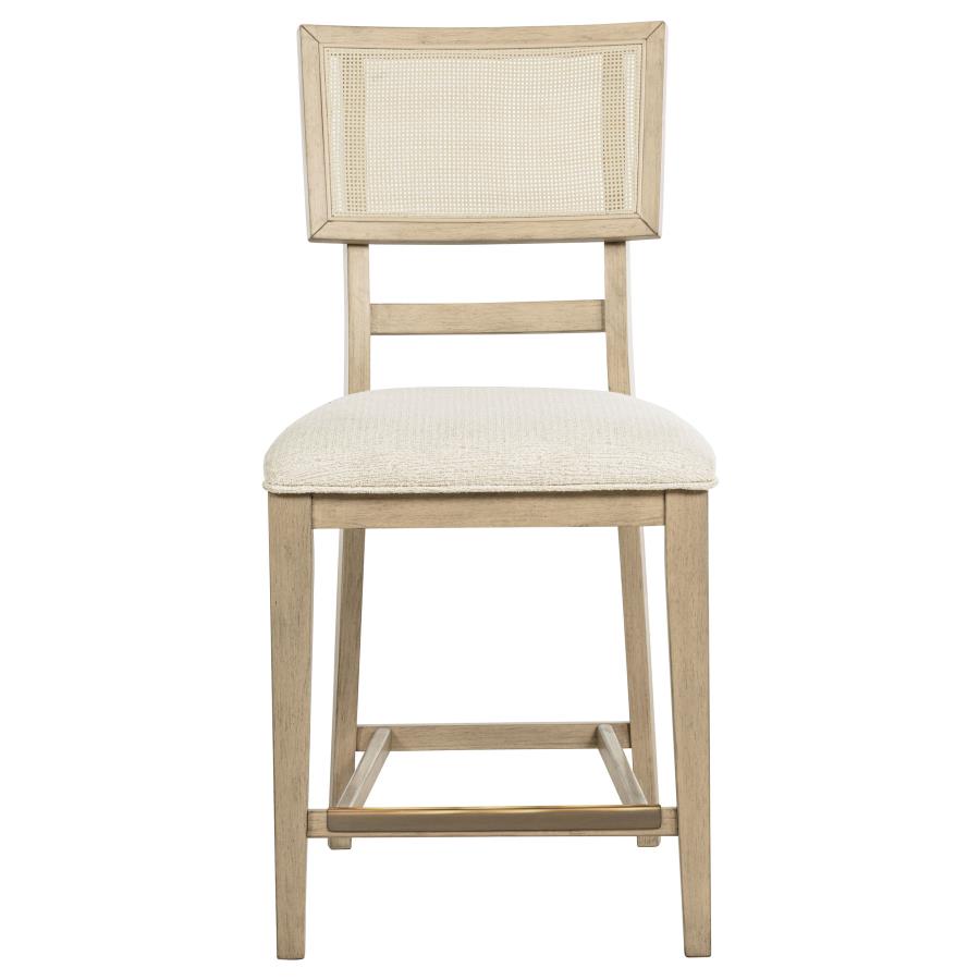 Kailani - Radio Weave Cane Counter Dining Side Chair (Set of 2) - Beige Oak