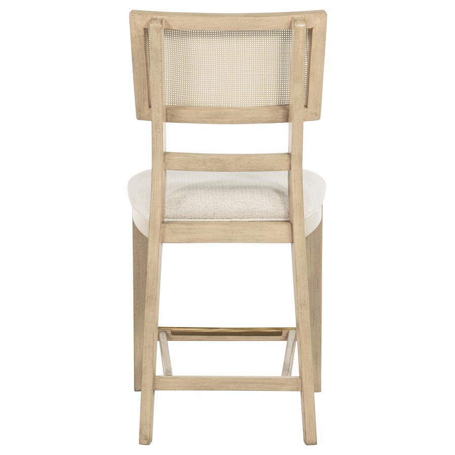 Kailani - Radio Weave Cane Counter Dining Side Chair (Set of 2) - Beige Oak