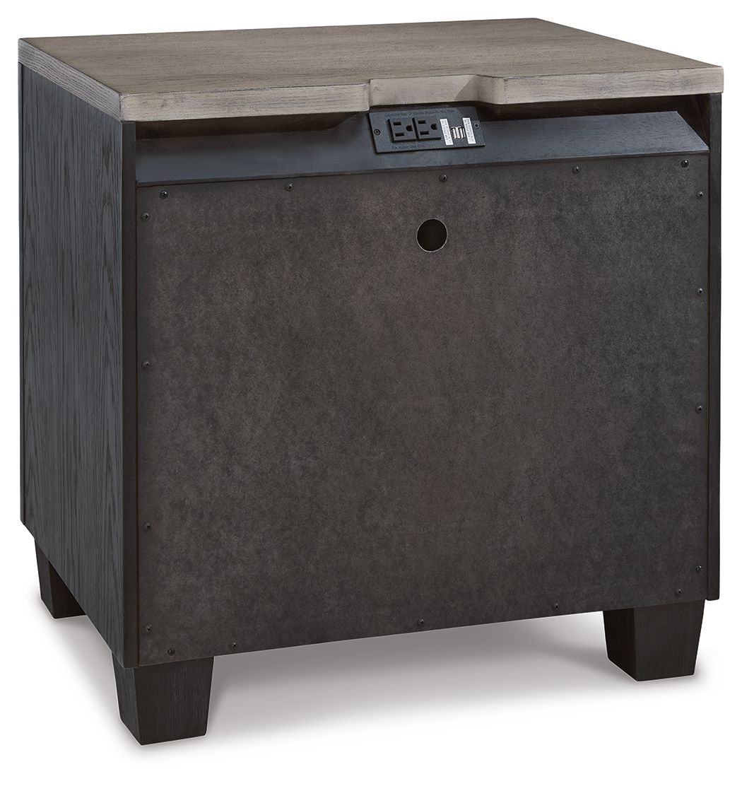 Foyland - Black / Brown - Two Drawer Night Stand by Signature Design by Ashley® | Bel Furniture