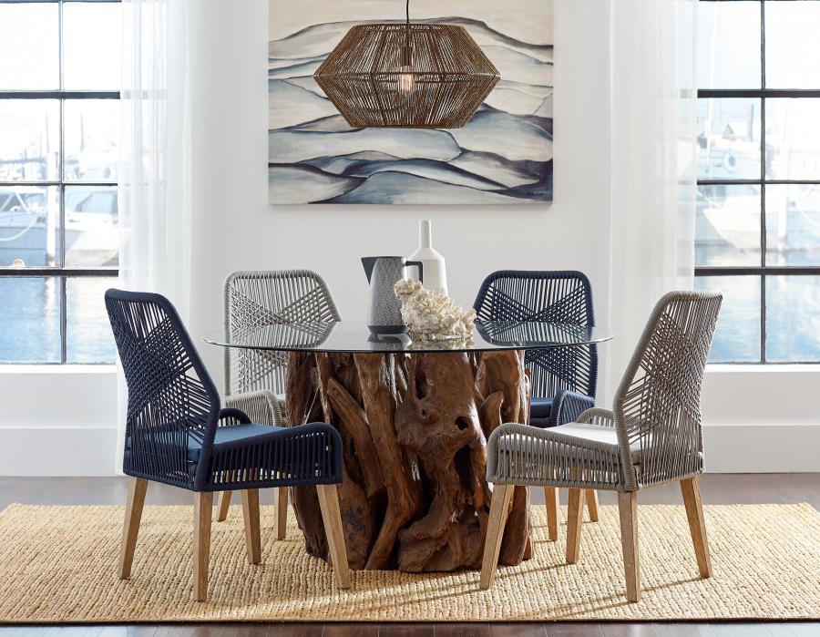 Nakia Woven Rope Dining Side Chairs (Set of 2)