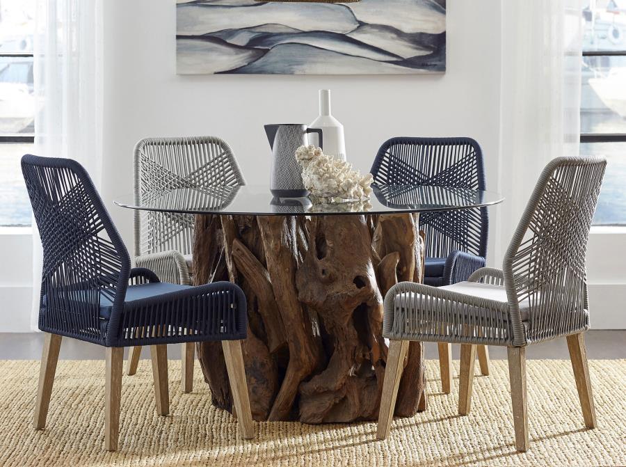 Nakia Woven Rope Dining Side Chairs (Set of 2)