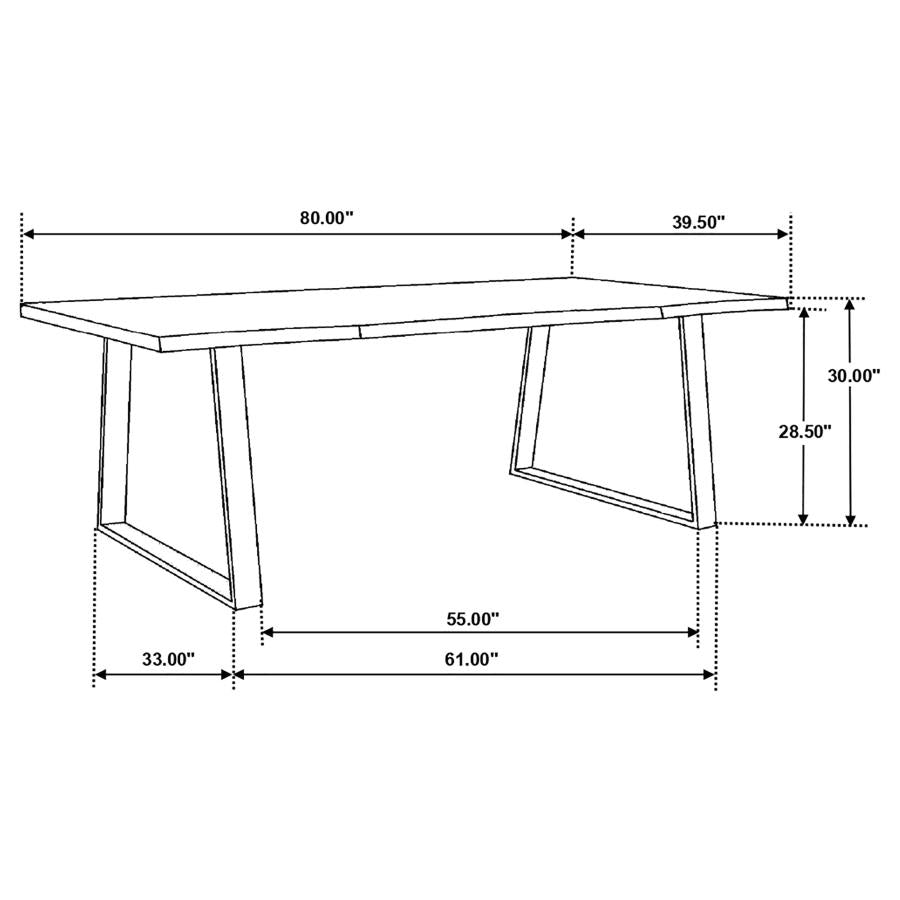 Ditman - Live Edge Dining Table - Gray Sheesham