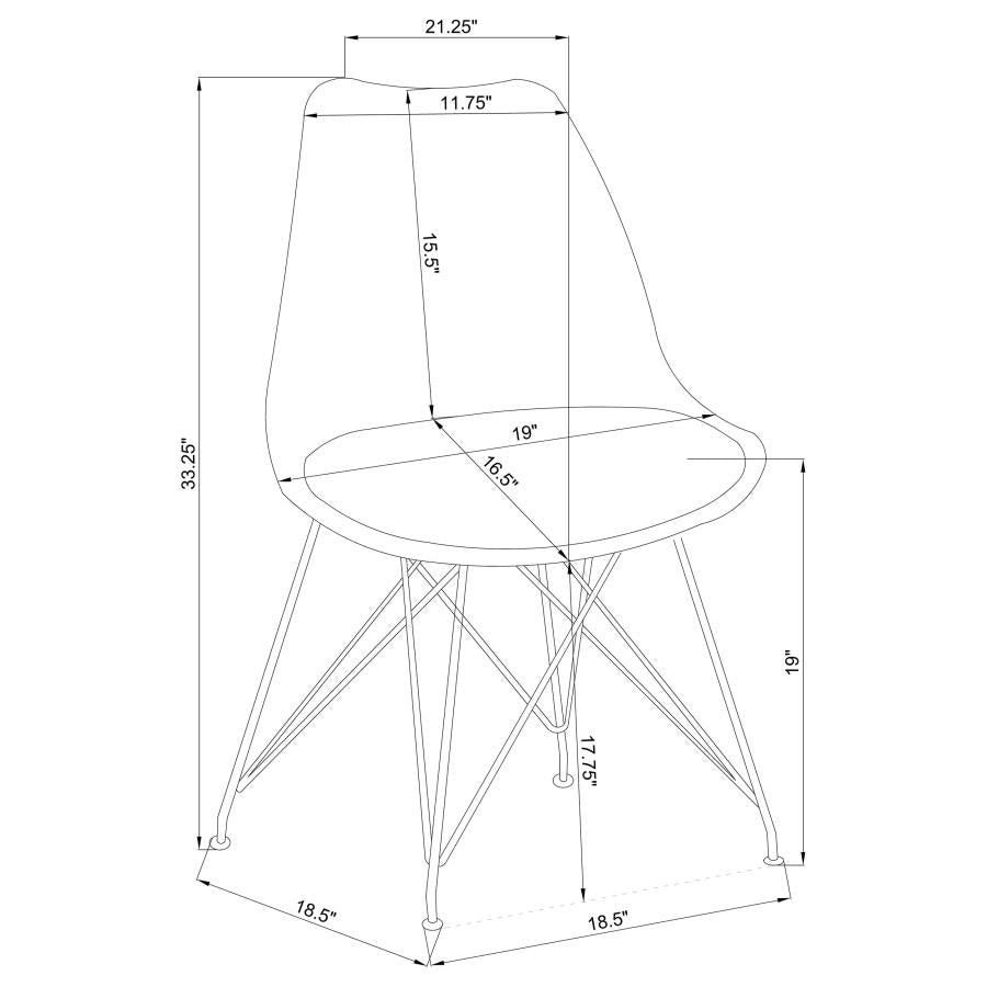 Juniper Polypropylene Dining Side Chair (Set of 2)