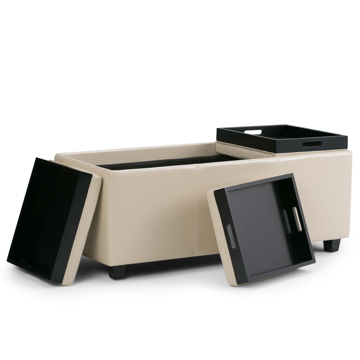 Avalon - Upholstered Storage Ottoman by Simpli-Home | Bel Furniture
