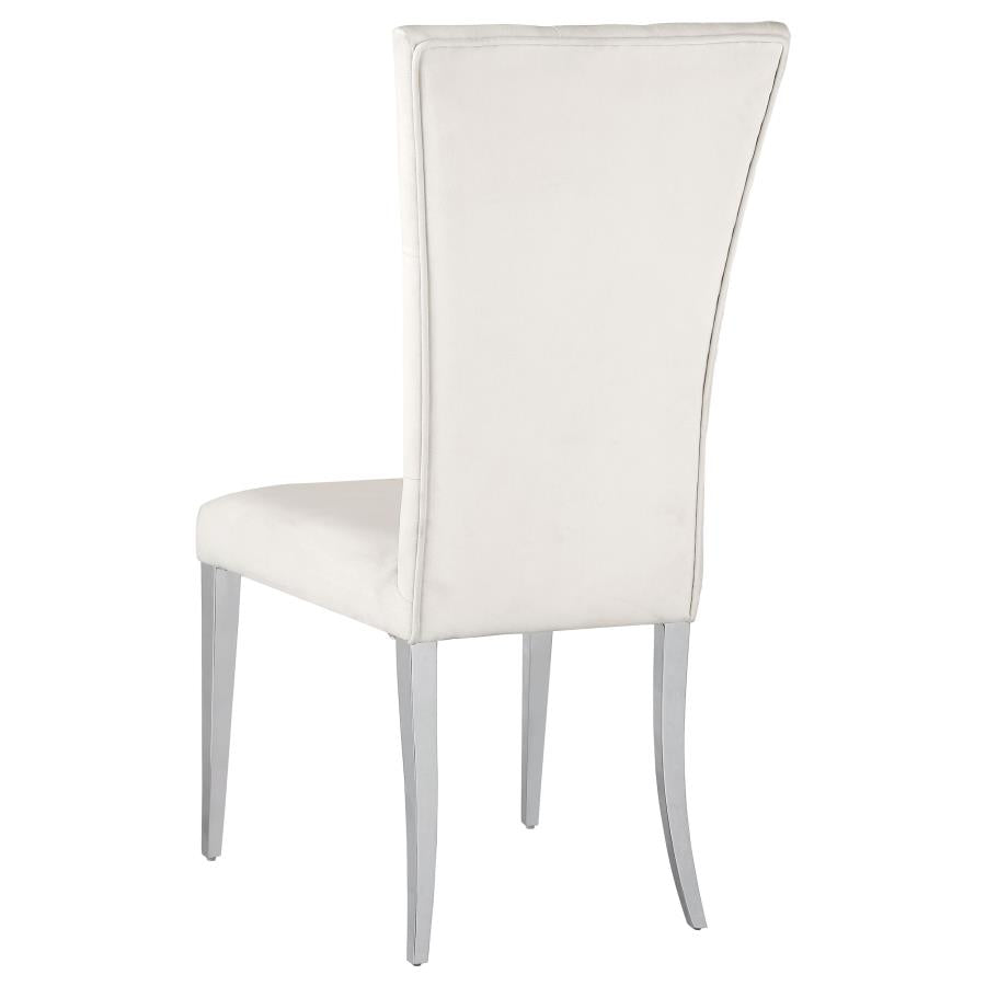 Kerwin Rectangular Dining Table Set White and Chrome