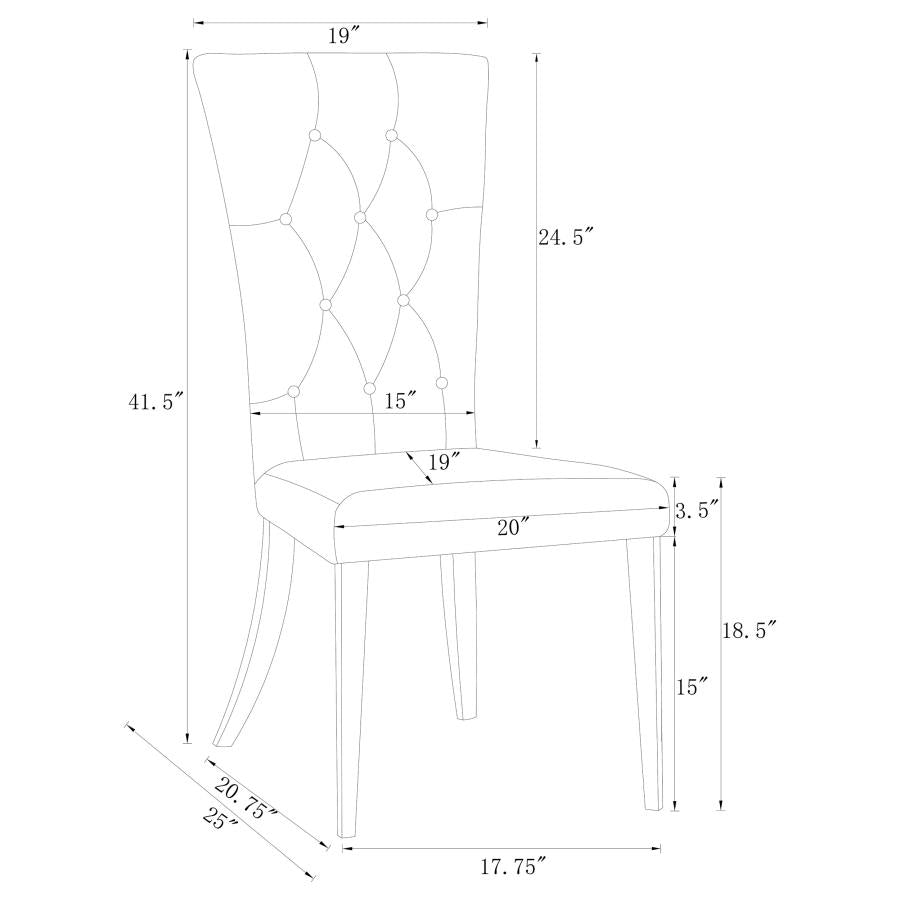 Kerwin - Velvet Upholstered Dining Side Chair (Set of 2)