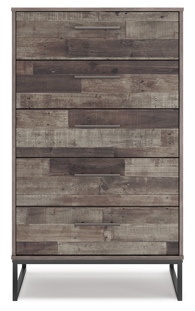 Neilsville - Black / Gray - Five Drawer Chest by Signature Design by Ashley® | Bel Furniture