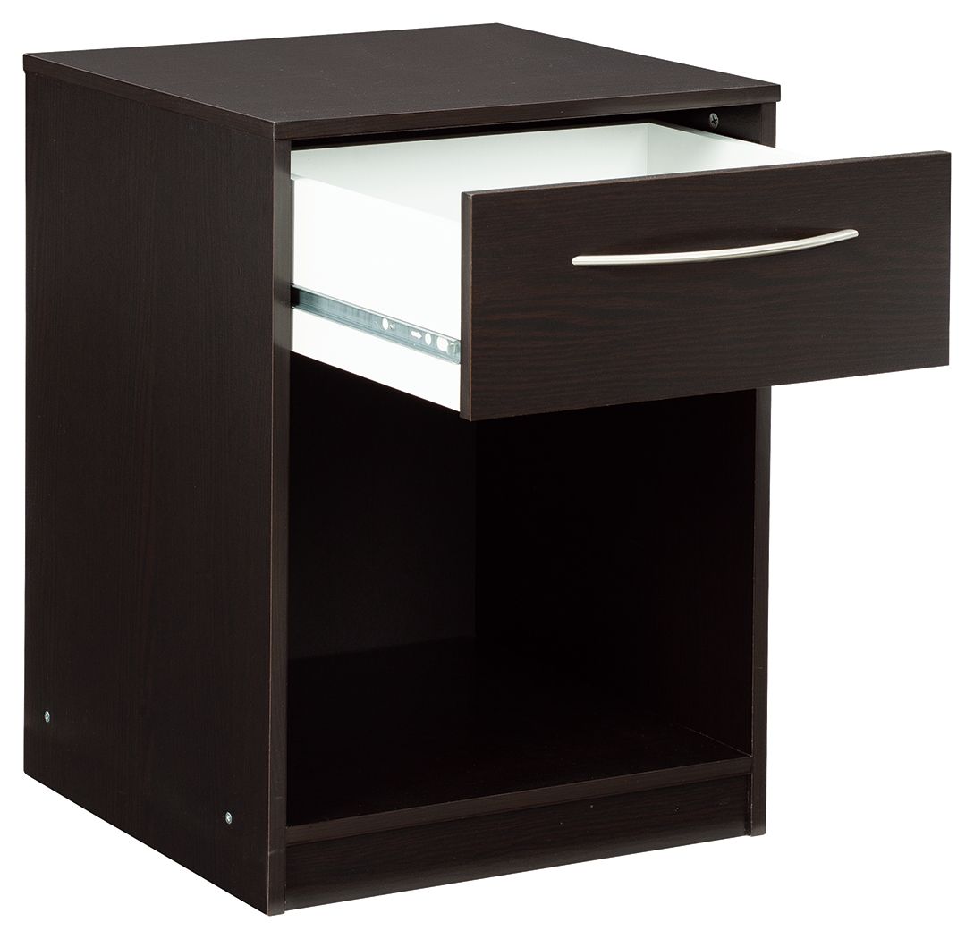 Finch - Black - One Drawer Night Stand by Signature Design by Ashley® | Bel Furniture