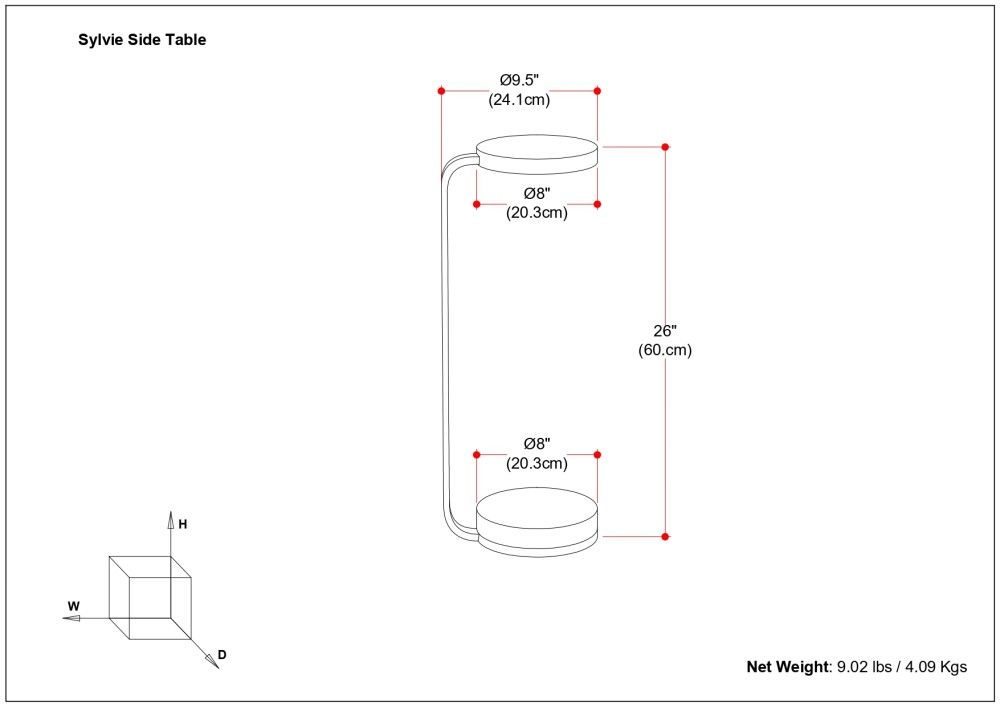 Sylvie - Side Table - White / Gold by Simpli-Home | Bel Furniture