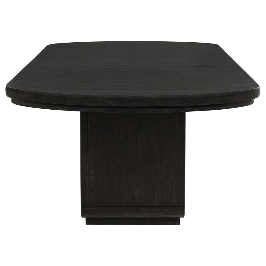 Leandro - 5 Piece Rectangular Dining Table Set - Cream / Burnished Black