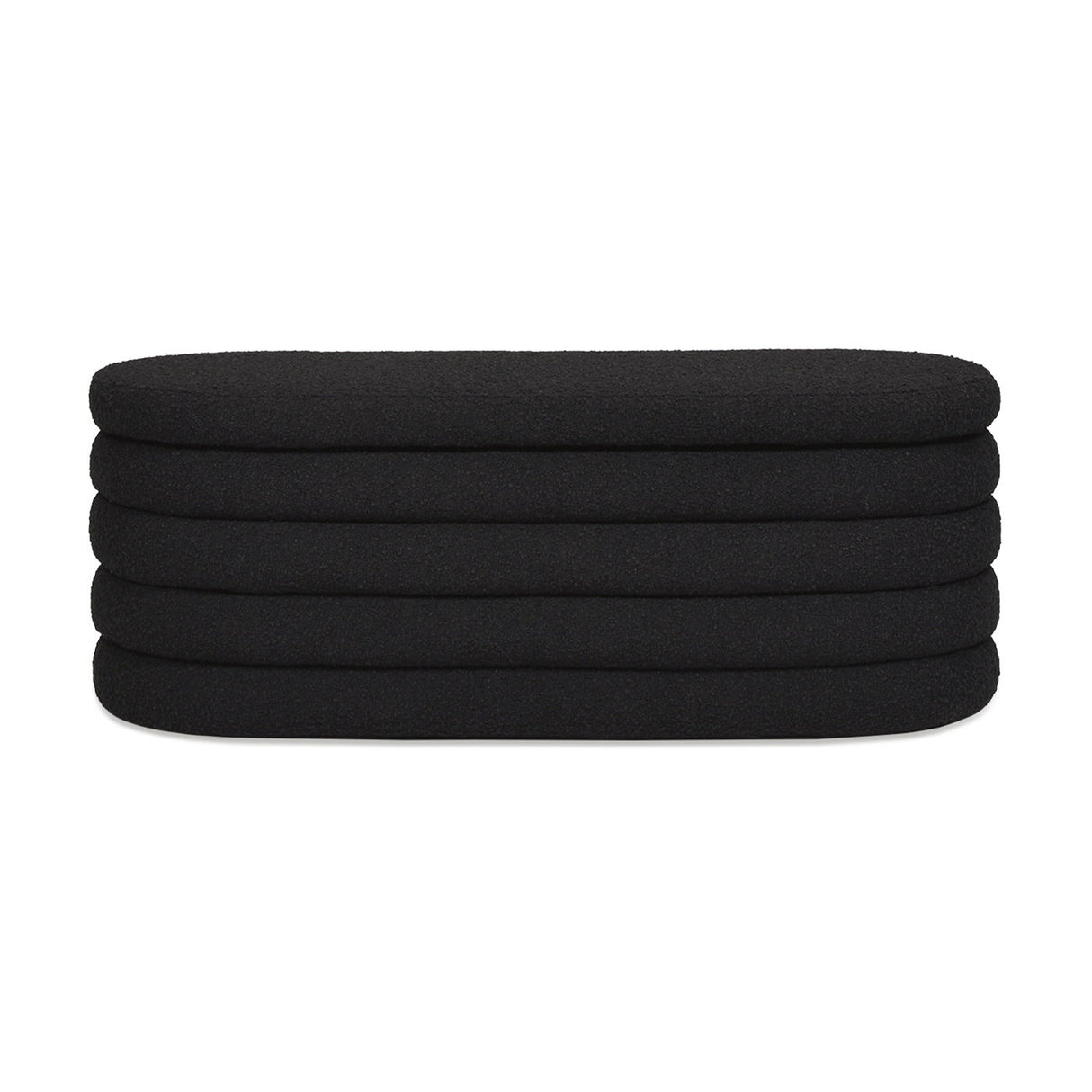 Fuji - Upholstered Oval Storage Bench by Jennifer Taylor Home | Bel Furniture