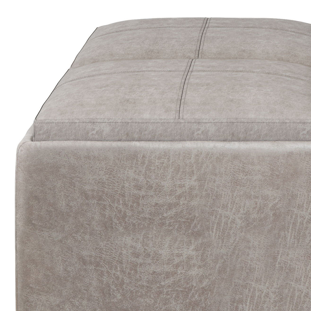 Avalon - Square Coffee Table, Storage Ottoman by Simpli-Home | Bel Furniture