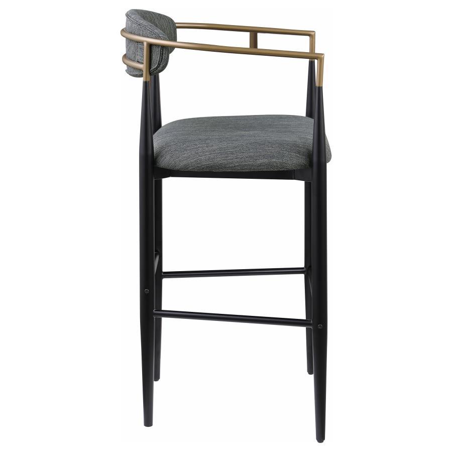Tina - Metal Pub Height Bar Stool With Upholstered Back And Seat (Set of 2) by Coaster Fine Furniture | Bel Furniture