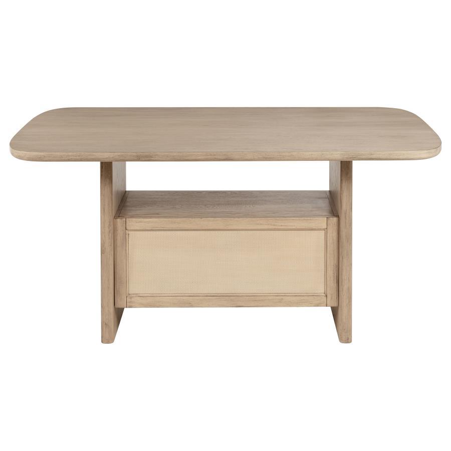 Kailani - Cane Counter Height Storage Dining Table - Beige Oak by Coaster Fine Furniture | Bel Furniture