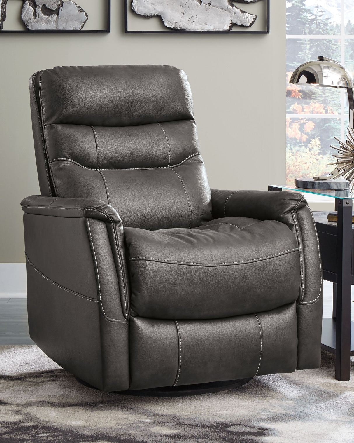 Riptyme - Quarry - Swivel Glider Recliner by Signature Design by Ashley® | Bel Furniture