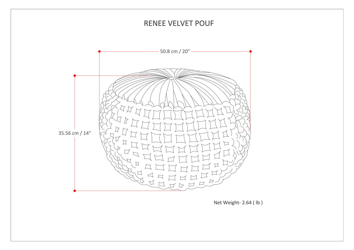 Renee - Handcrafted Round Pouf