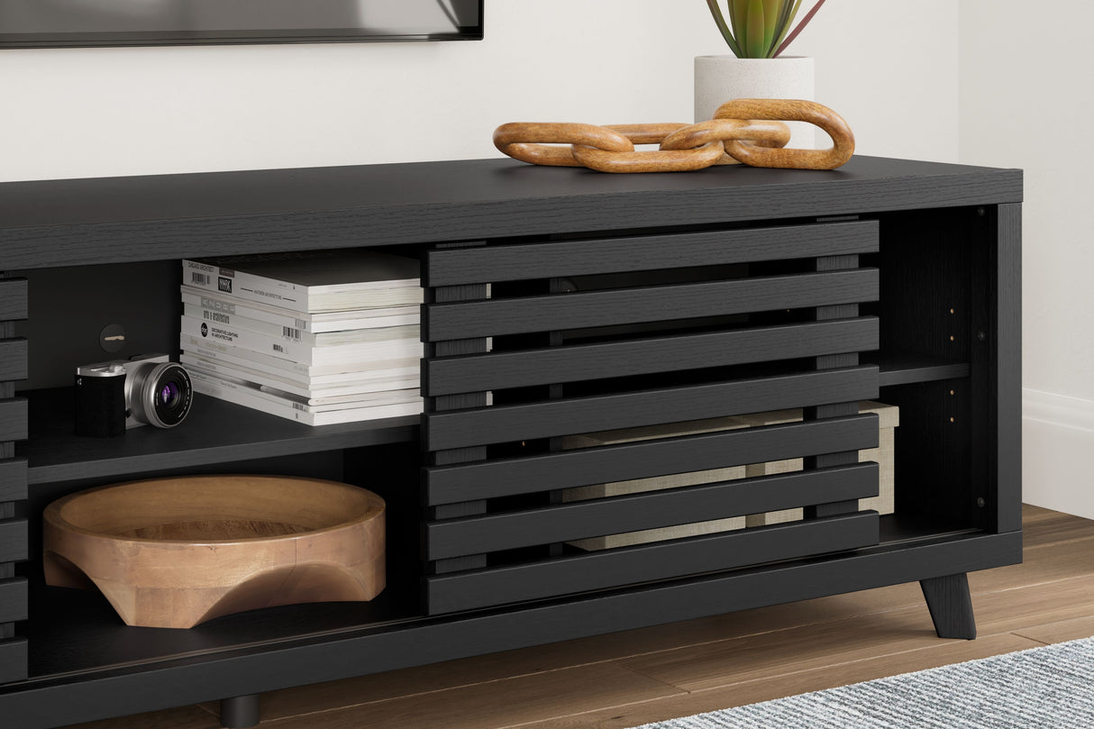 Danziar - Black - Extra Large TV Stand by Signature Design by Ashley® | Bel Furniture
