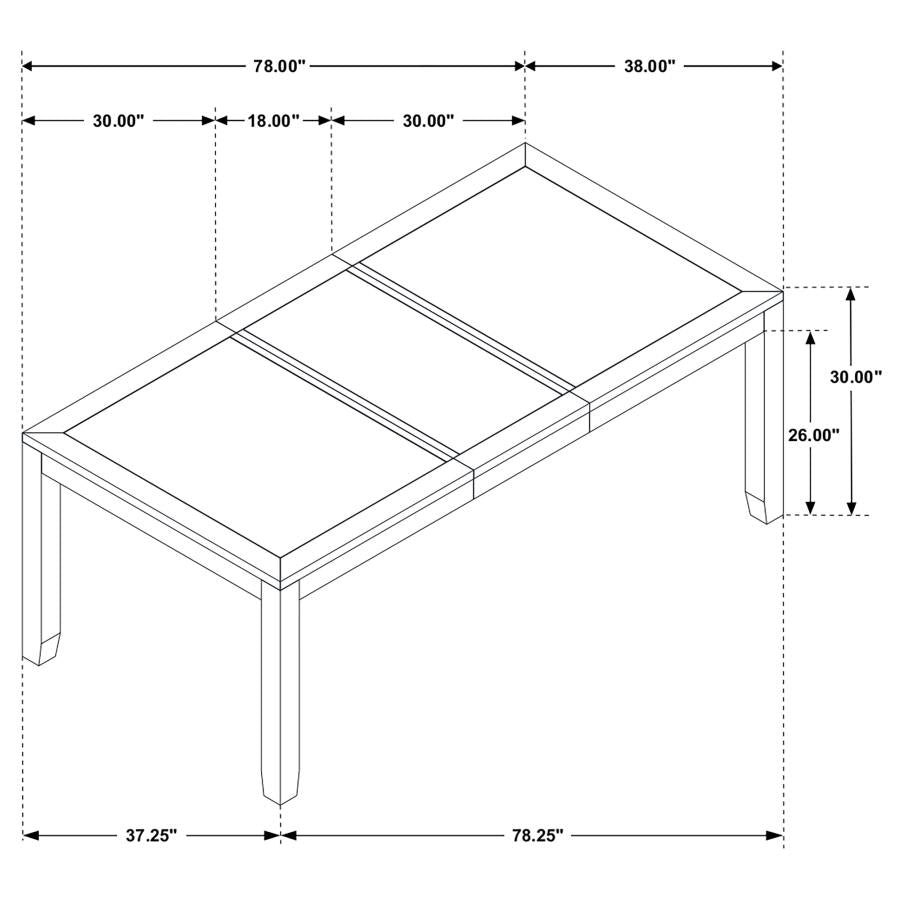Elodie - Rectangular Extension Leaf Dining Table - Black