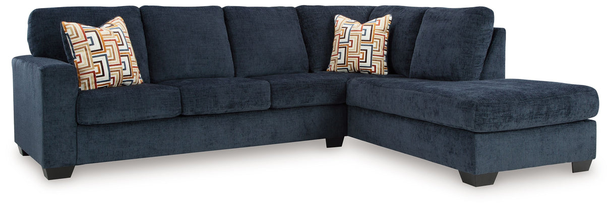 Aviemore - Sectional Blue 2 Pc. Right Arm Facing Corner Chaise Sectional by Signature Design by Ashley® | Bel Furniture