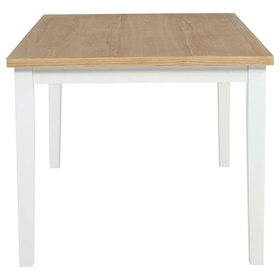 Andrews - 66" Rectangular Dining Table - Light Ash And White