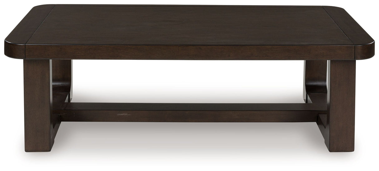 Breckington - Dark Brown - Rectangular Cocktail Table by Signature Design by Ashley® | Bel Furniture