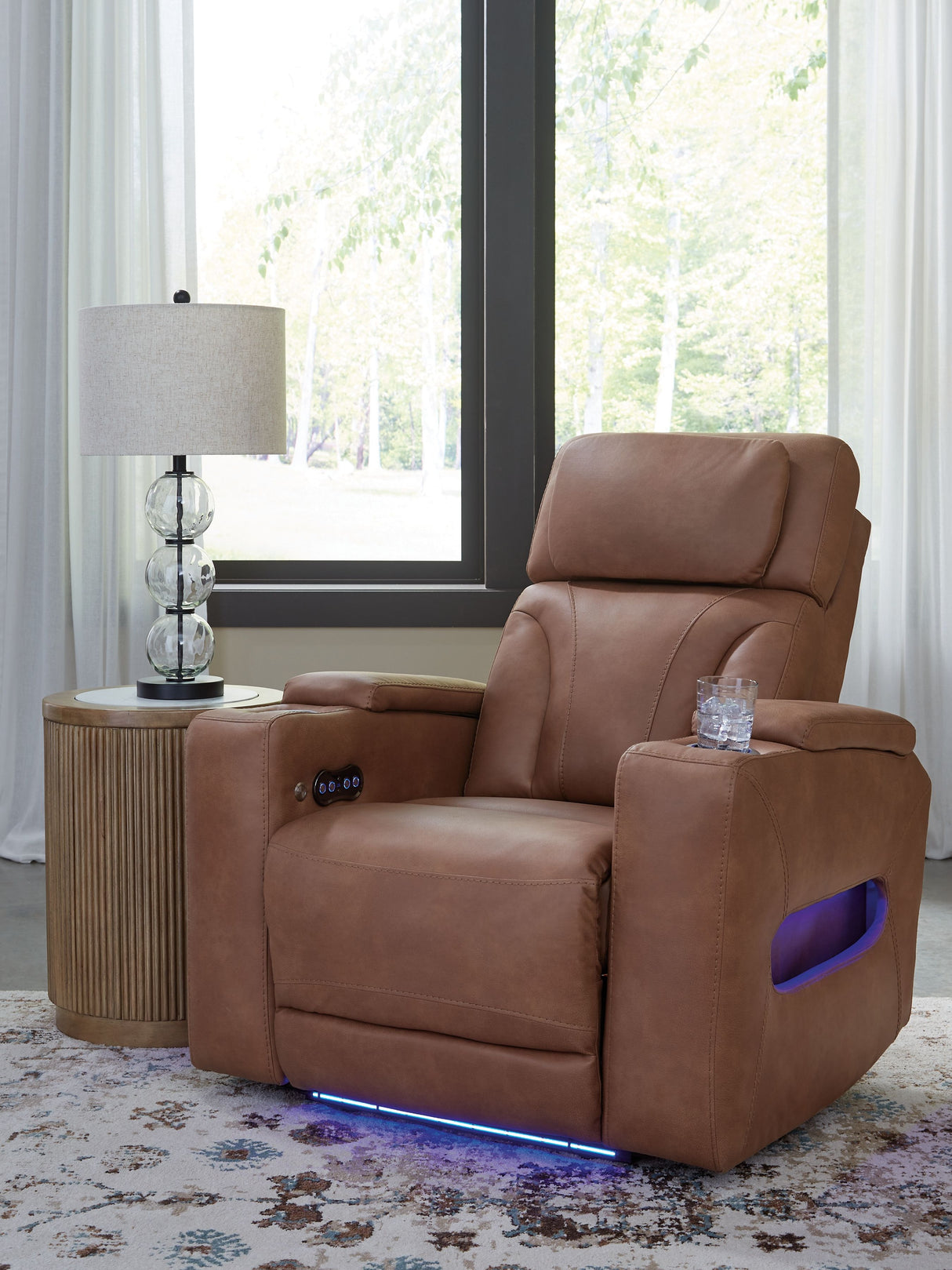 Clean-Slate - Caramel - Power Recliner / Adj Headrest by Signature Design by Ashley® | Bel Furniture