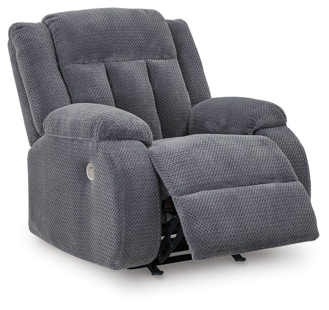 Observation - Steel - Power Rocker Recliner by Signature Design by Ashley® | Bel Furniture