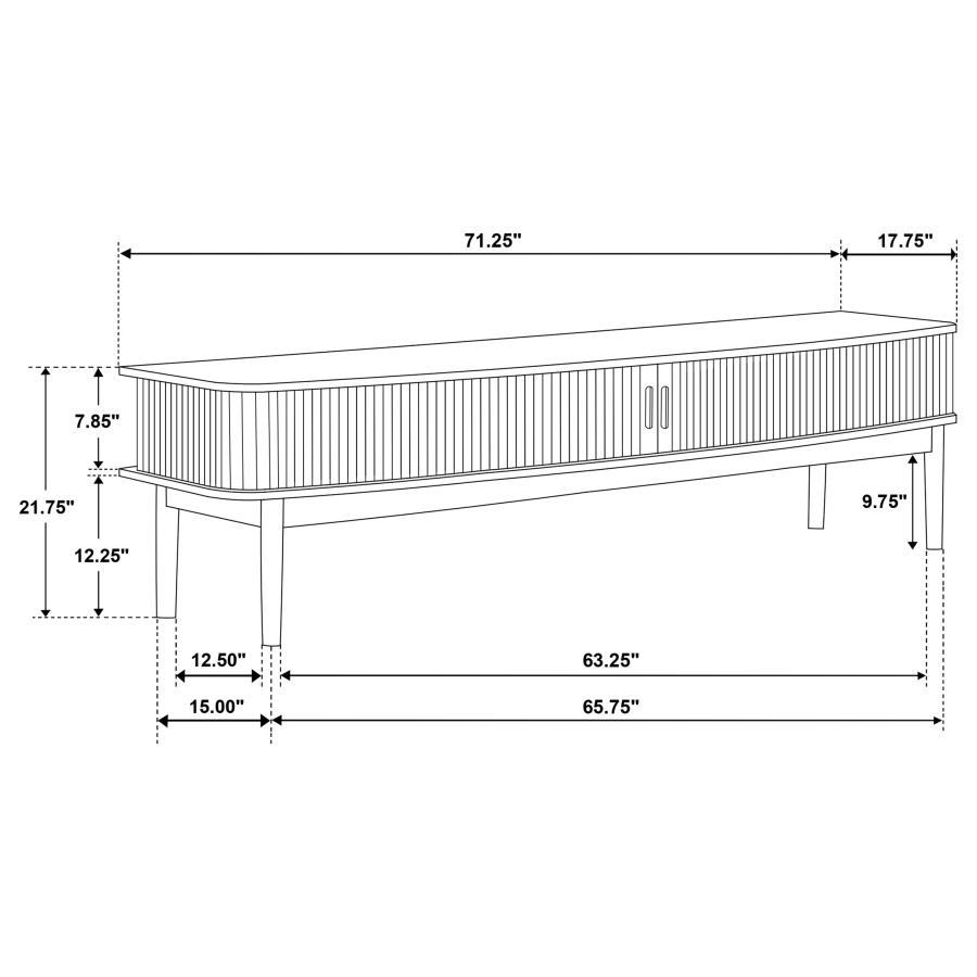 Croyden - 71" TV Stand Media Console - Weathered Natural